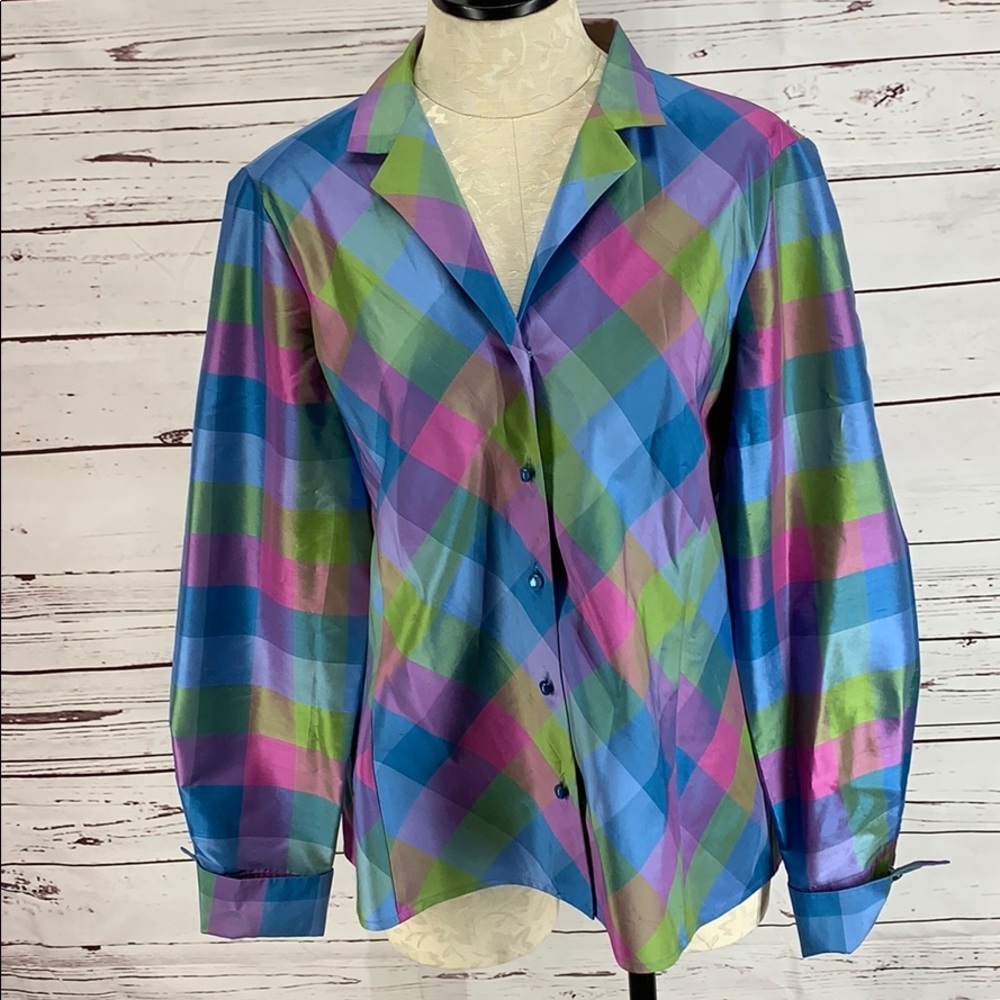 Jones New York Signature silk long sleeve